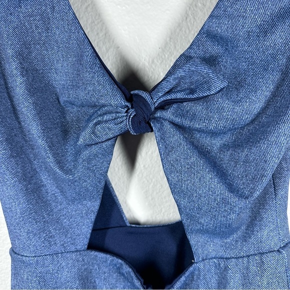 Dbrie Lola‎ One Piece Swimsuit Women's Medium Blue Jean Wash Vacation Beach - Picture 2 of 7